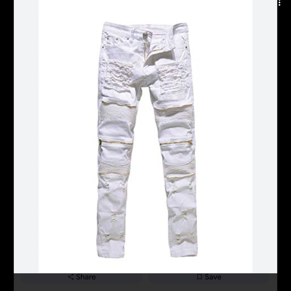 Brooklyn‎ Cloth White Skinny Distressed Moto Jeans